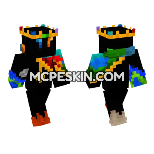 King Of Planets Minecraft Bedrock skin, front and back