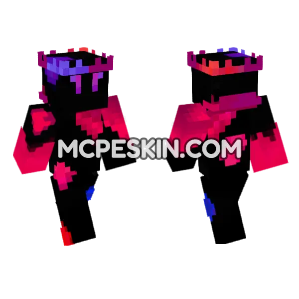 King Of Space Nebulae Minecraft Bedrock skin, front and back