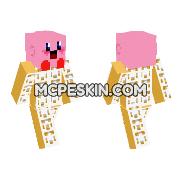 Kirby 64 Kirby Minecraft Bedrock skin, front and back