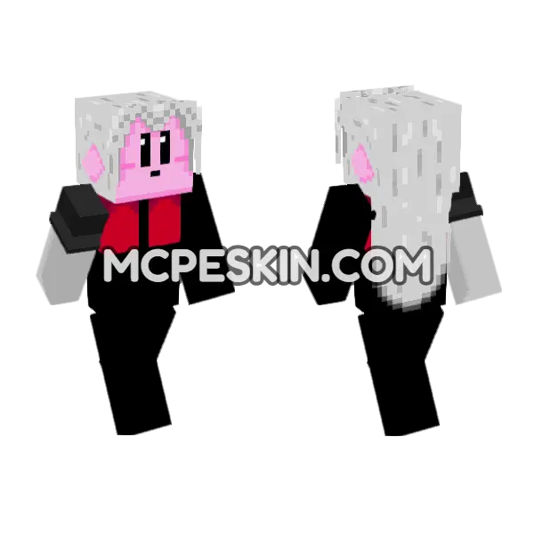 Kirby Sephiroth Skin Minecraft Bedrock skin, front and back