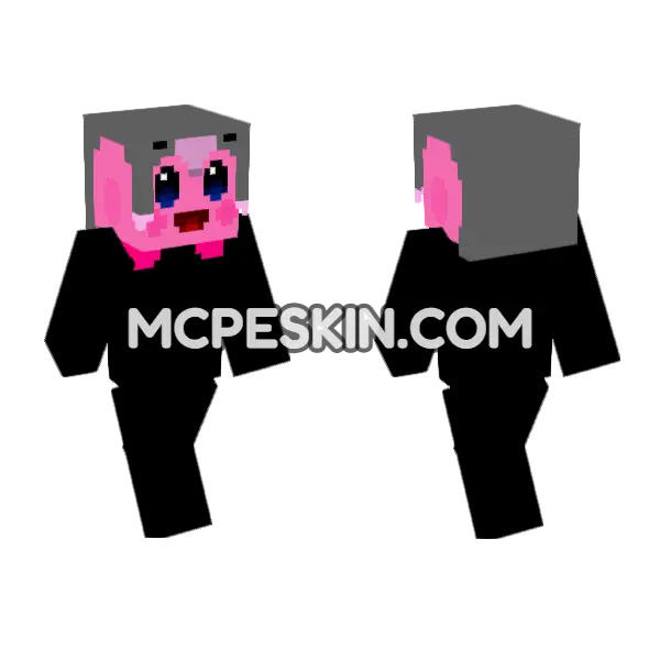Kirby With Mole Minecraft Bedrock skin, front and back