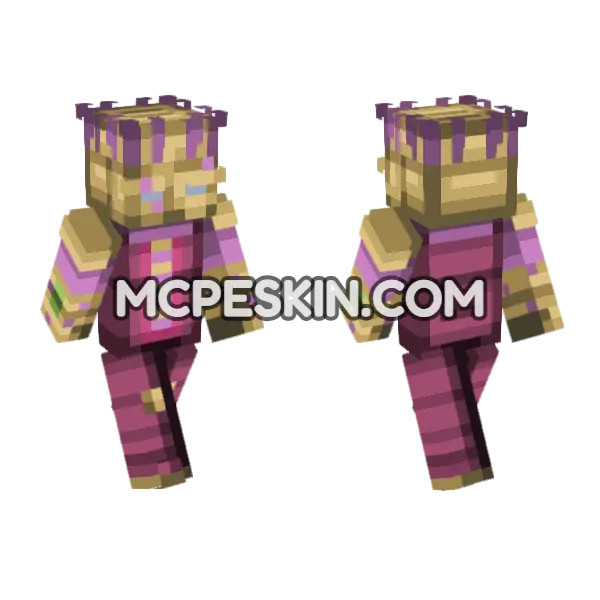 Kiss Skin Minecraft Bedrock skin, front and back