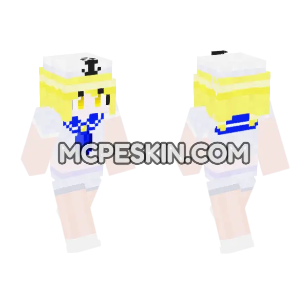 Kitashirakawa Chiyuri Phantasmagoria Minecraft Bedrock skin, front and back