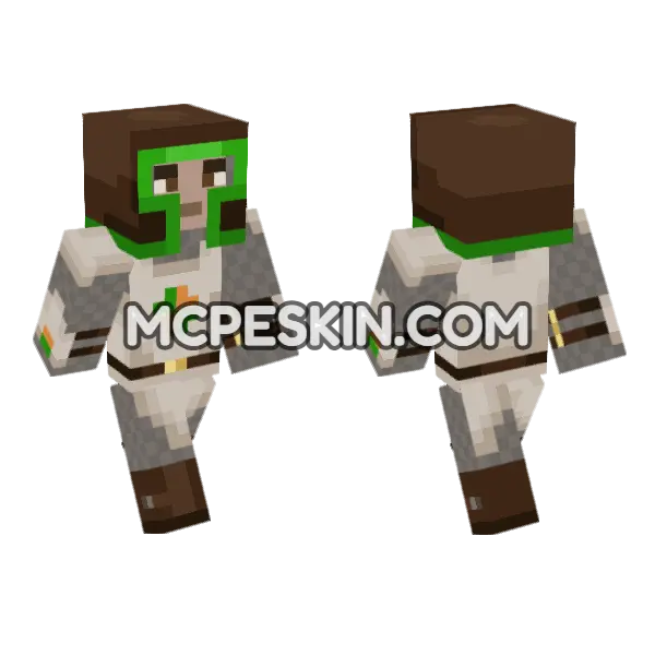 Knight 2 Minecraft Bedrock skin, front and back
