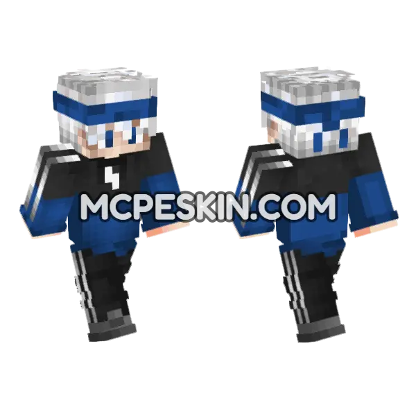 Knockout PVP New 2 Minecraft Bedrock skin, front and back