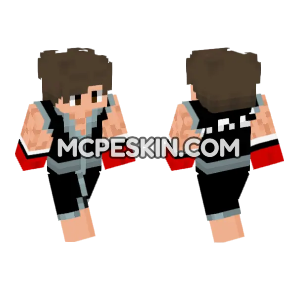 Knockout Pvp Skin 4 Minecraft Bedrock skin, front and back