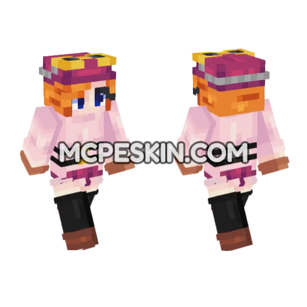 Koala Girl Minecraft Bedrock skin, front and back