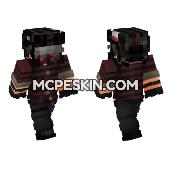 Kolinski SCP Overlord Minecraft Bedrock skin, front and back