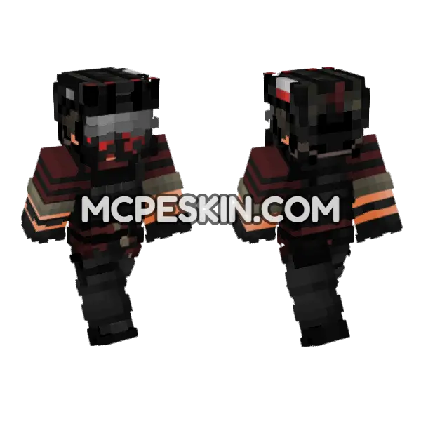 Kolinski SCP Overlord Minecraft Bedrock skin, front and back