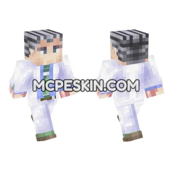 Kosaku Kawajiri Minecraft Bedrock skin, front and back