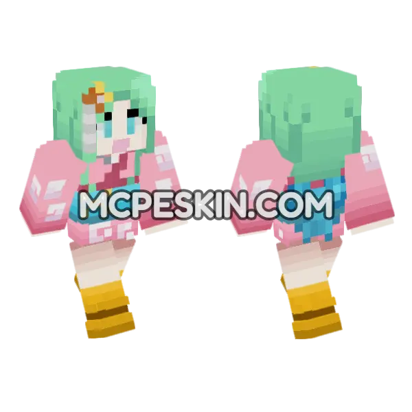 Kouzuki Toki Minecraft Bedrock skin, front and back