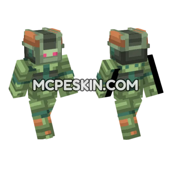 Kraft Works Minecraft Bedrock skin, front and back