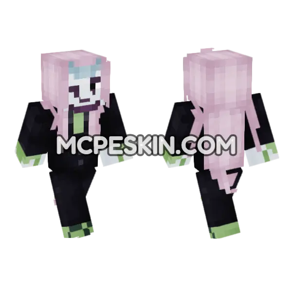 Kumadori Minecraft Bedrock skin, front and back