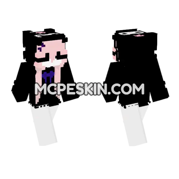 Kuromi Skin Minecraft Bedrock skin, front and back