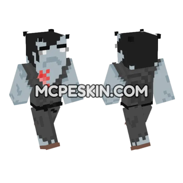Kuroobi Minecraft Bedrock skin, front and back