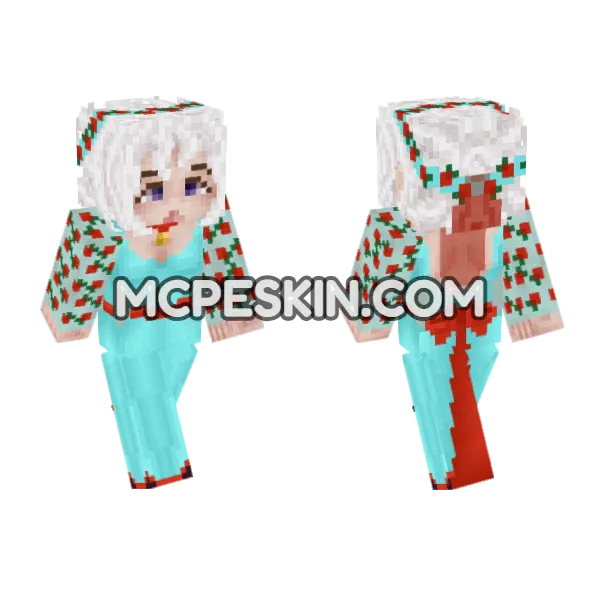 Lady Amalthea Coming Up Roses Minecraft Bedrock skin, front and back