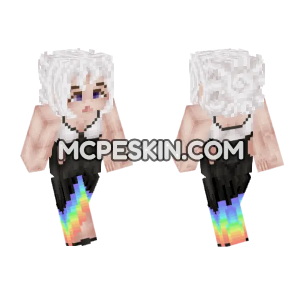 Lady Amalthea Darkside Moon Minecraft Bedrock skin, front and back