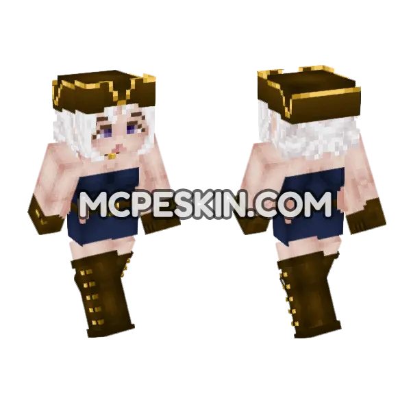 Lady Amalthea Shipyard Groupie Minecraft Bedrock skin, front and back