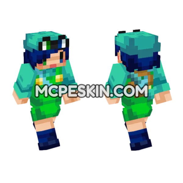 Laktas32 Hive Style Minecraft Bedrock skin, front and back