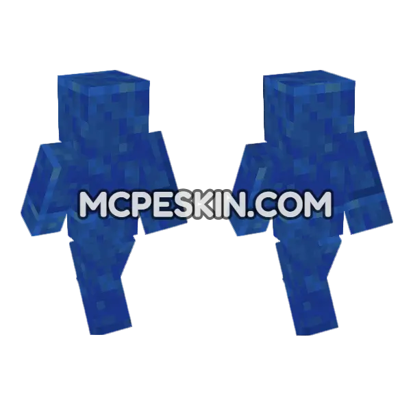 Lapis Block Skin Minecraft Bedrock skin, front and back