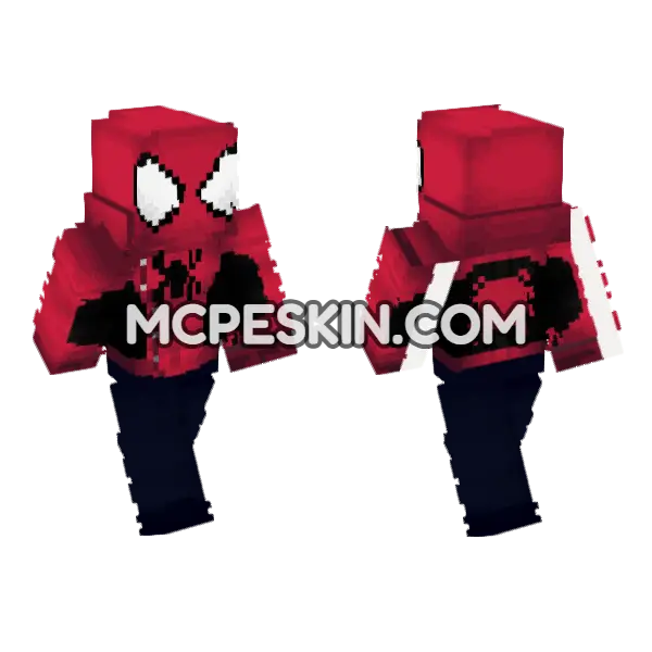 Last Stand Spider-Man Minecraft Bedrock skin, front and back