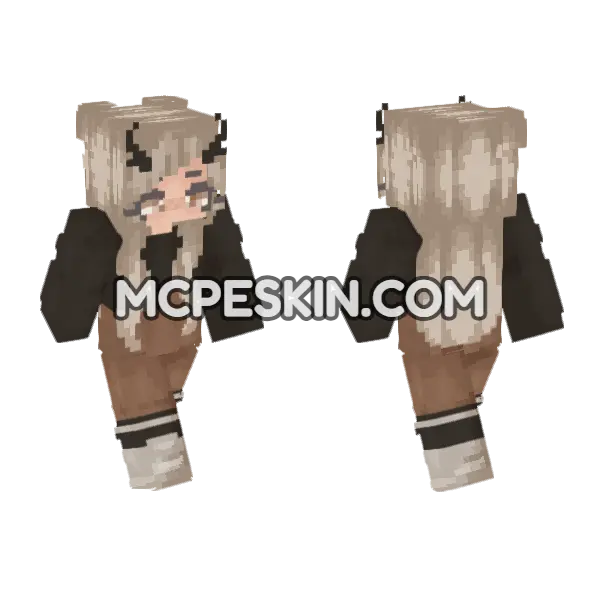 Laura The Explorer Minecraft Bedrock skin, front and back