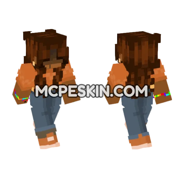 Lavander S Mother Undertale Minecraft Bedrock skin, front and back