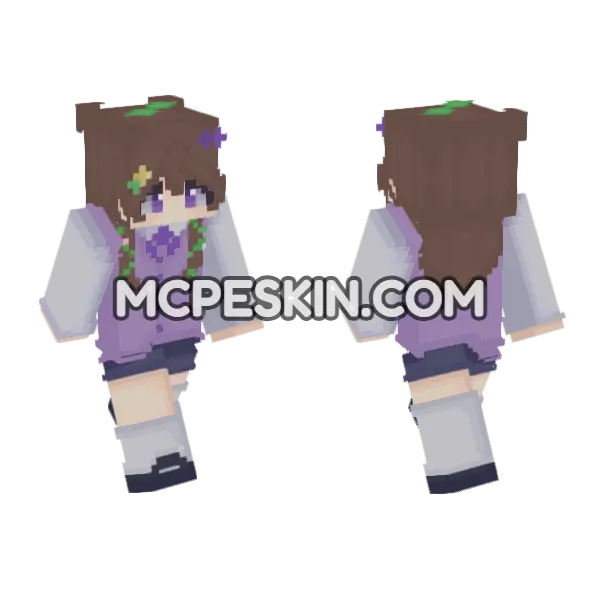 Leafy Skin Test Minecraft Bedrock skin, front and back