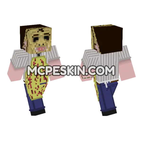 Leatherface 6074799 Minecraft Bedrock skin, front and back