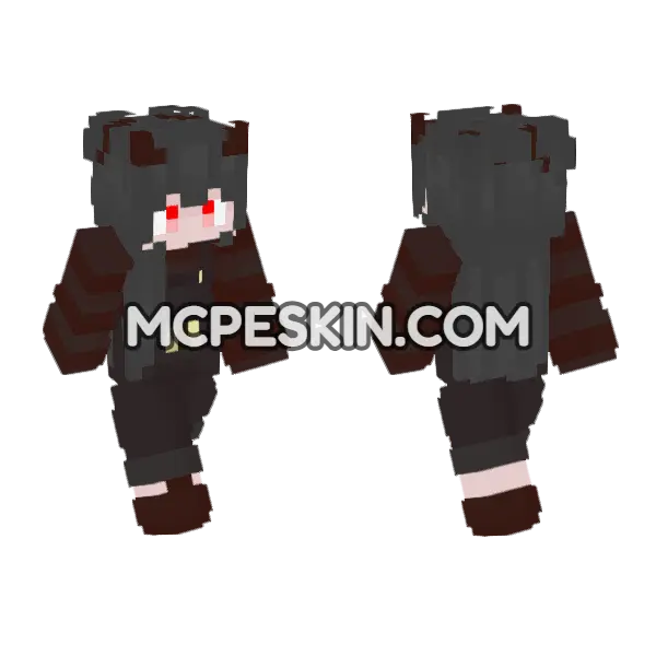 Leaver Blood Skin Minecraft Bedrock skin, front and back