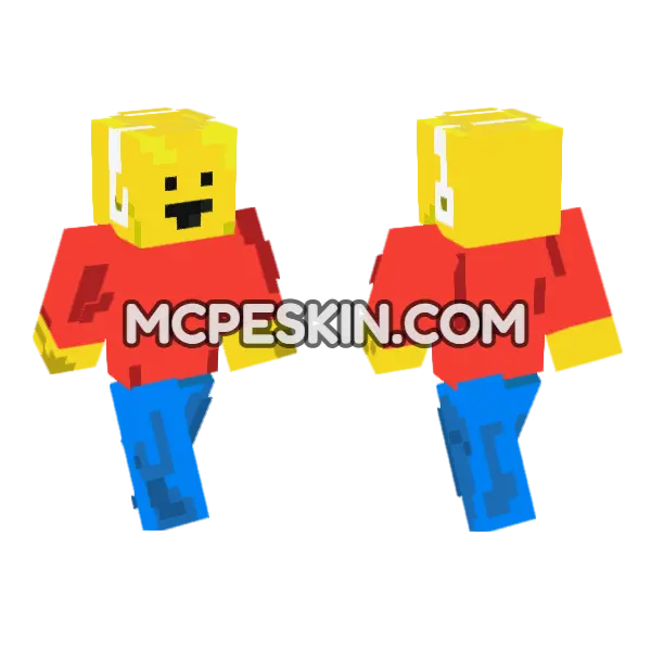 Lego Man Minecraft Bedrock skin, front and back