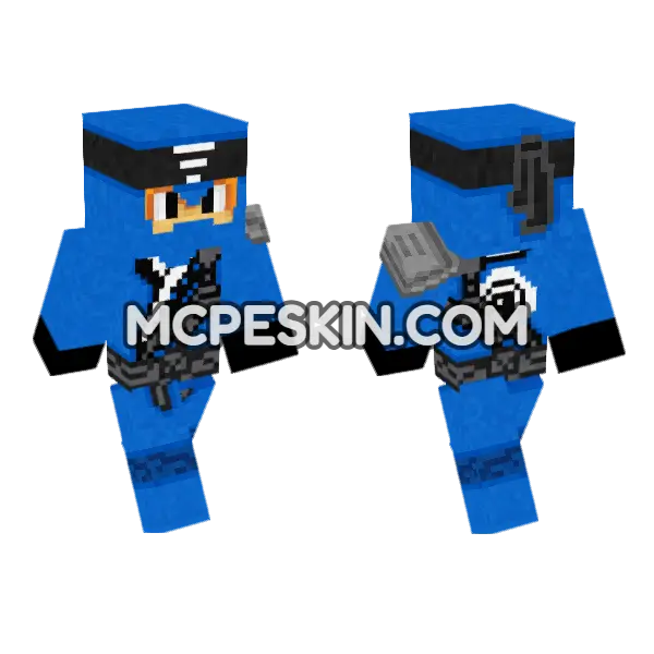 Lego Ninjago Jay Sons Garmadon Minecraft Bedrock skin, front and back
