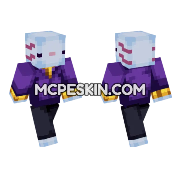 Light Blue Axolotl Minecraft Bedrock skin, front and back