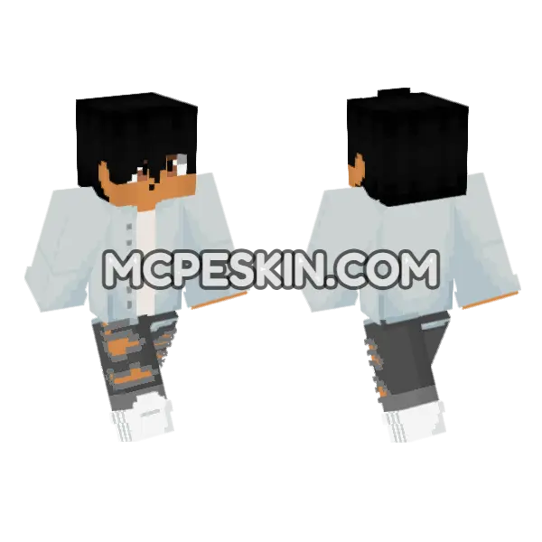 Light Blue Lab Coat, front and back