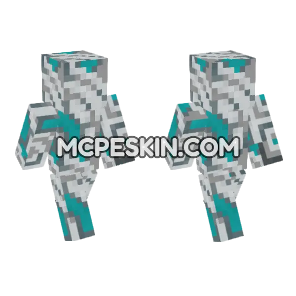 Light Gray Glazed Terracotta Minecraft Bedrock skin, front and back