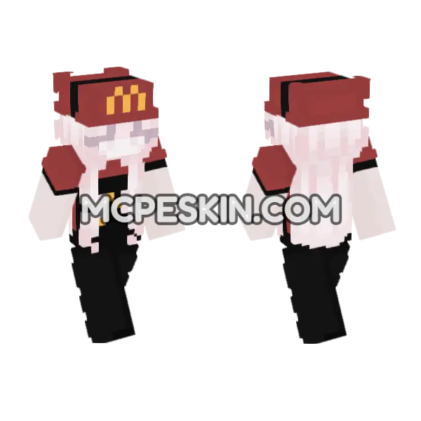Lily McDonald's Uniform Minecraft Bedrock skin, front and back