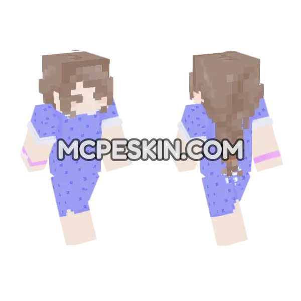 Lily Patient Minecraft Bedrock skin, front and back