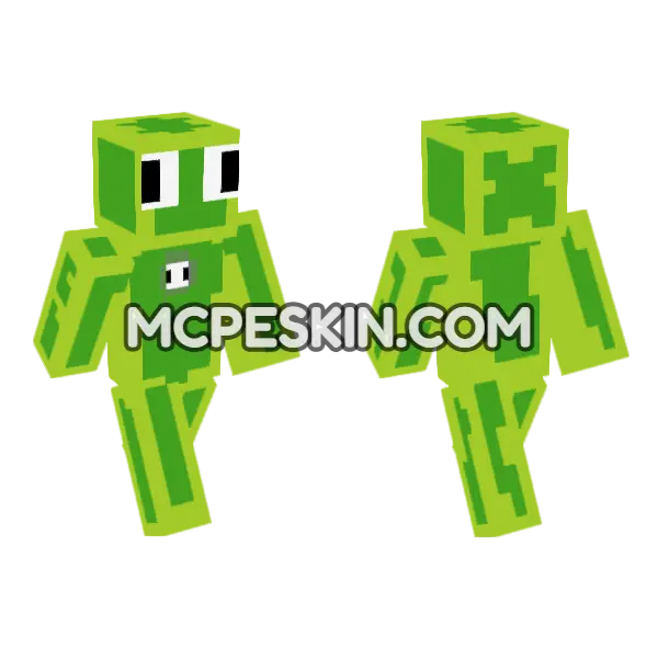 Lime Goop Creature, front and back