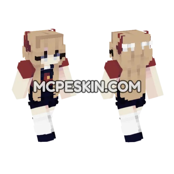 Lisa Maid Outfit Minecraft Bedrock skin, front and back