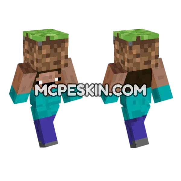 Littlestevegrass Green Gradient Minecraft Bedrock skin, front and back