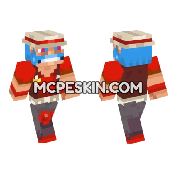 Lone Star Cowboy Minecraft Bedrock skin, front and back