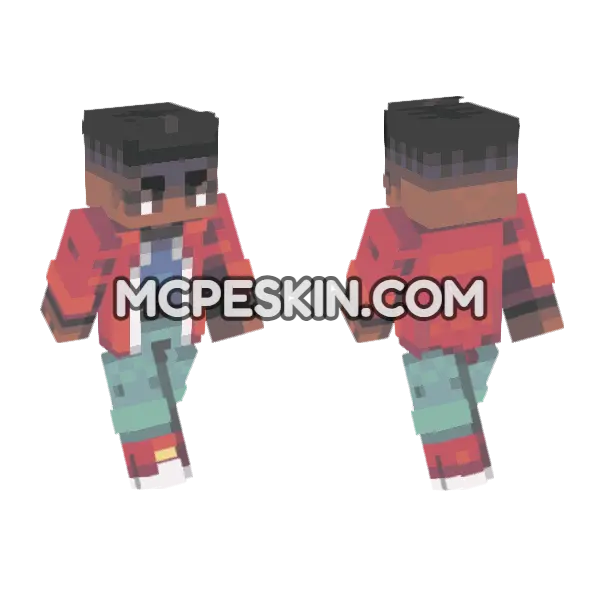 Lucas Season 1 Train Minecraft Bedrock skin, front and back