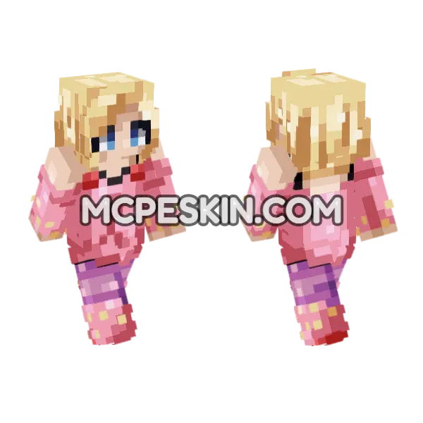 Lucy Steel Minecraft Bedrock skin, front and back