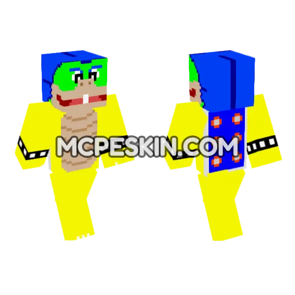 Ludwig Von Koopa Minecraft Bedrock skin, front and back
