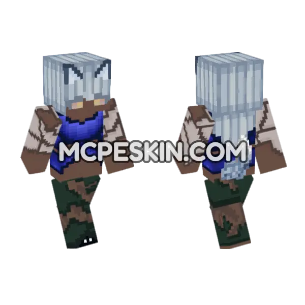Ludwolf Werewolf Skin Minecraft Bedrock skin, front and back