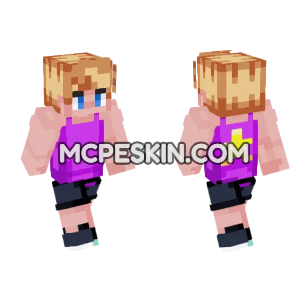 Luke Minecraft Bedrock skin, front and back