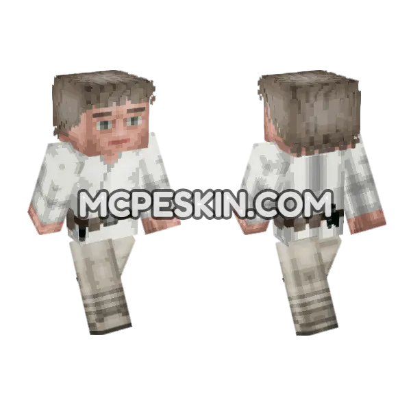 Luke Skywalker Episode IV Minecraft Bedrock skin, front and back