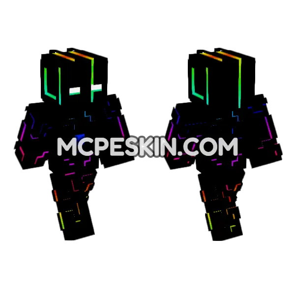 Lumex Skin Minecraft Bedrock skin, front and back