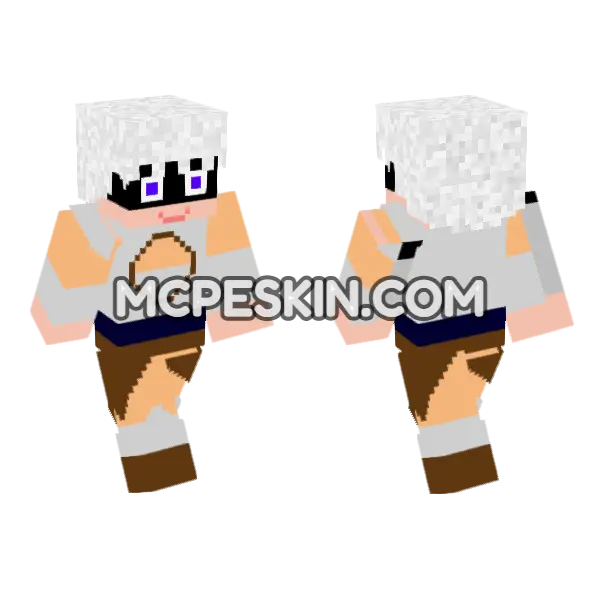 Luna Girl Charon In Space Minecraft Bedrock skin, front and back