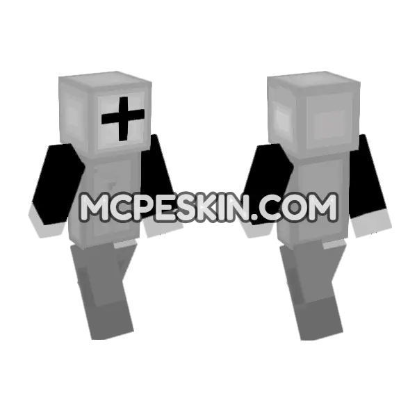 Madnesscraft Template Better Minecraft Bedrock skin, front and back